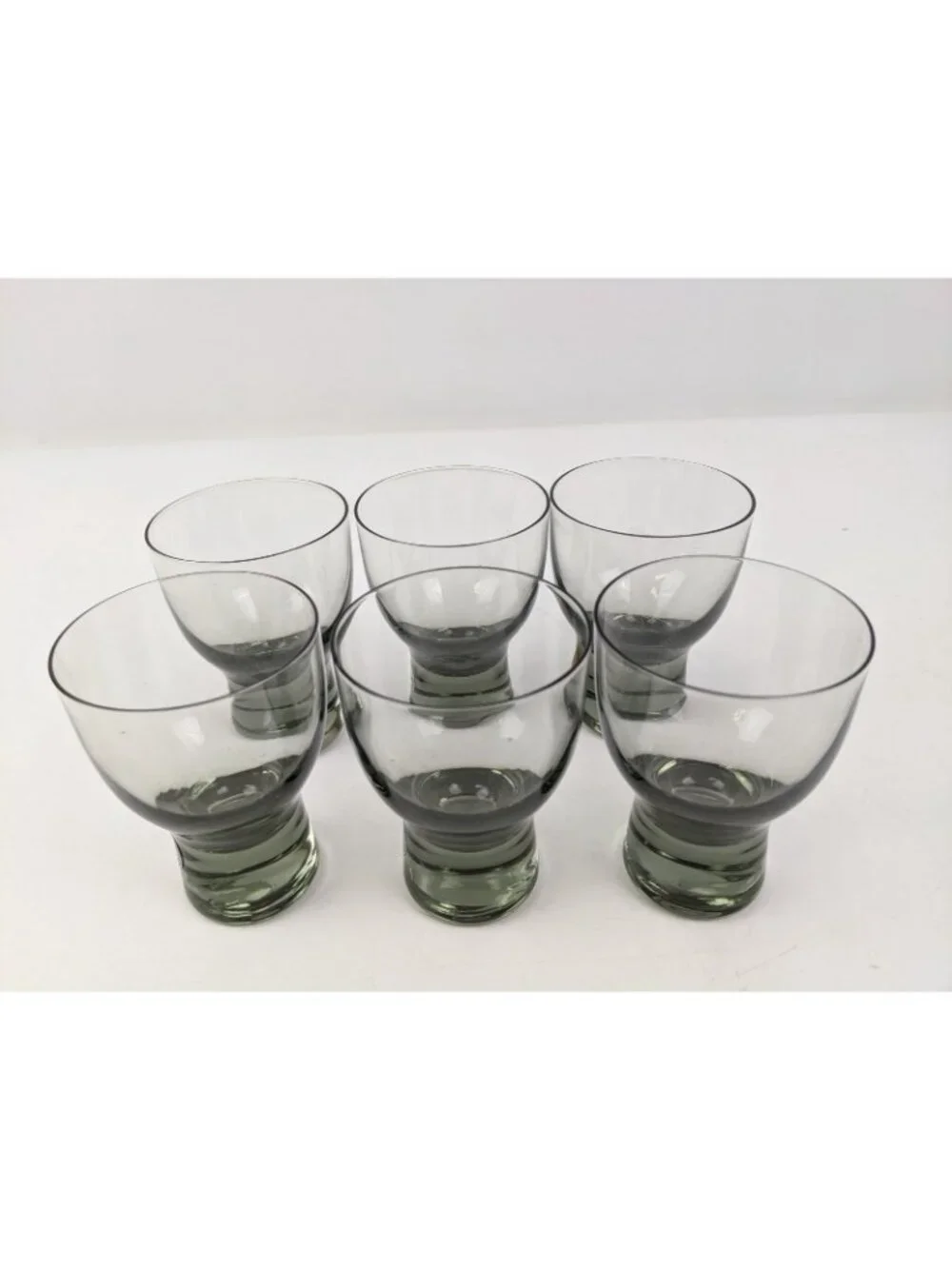 Vintage Kastrup Holmegaard Smoke Gray Canada Cocktail x 6 - 4 oz Glasses w/ Box